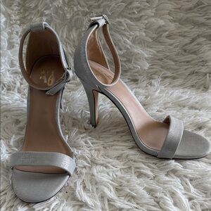 Mix No. 6 Silver Lina Sandals Strappy Heels Size 7.5